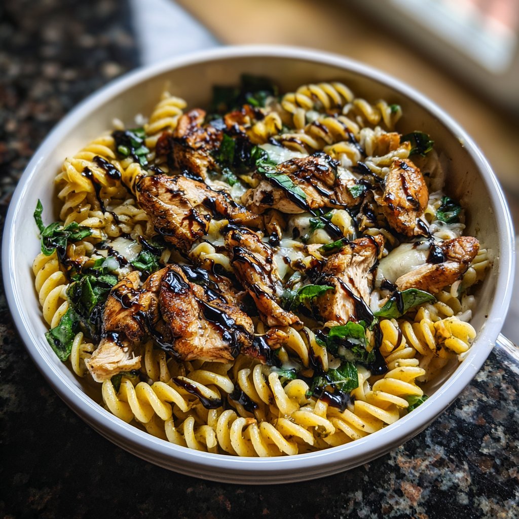 Balsamic Glazed Spring Chicken Pasta