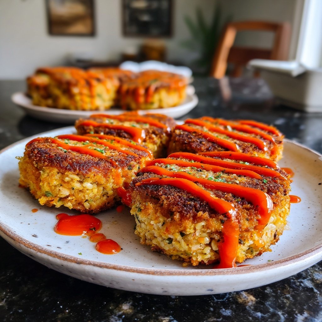 Crispy Salmon Burgers with Sriracha
