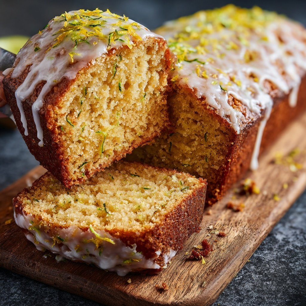 Zucchini Bread with Lemon Glaze