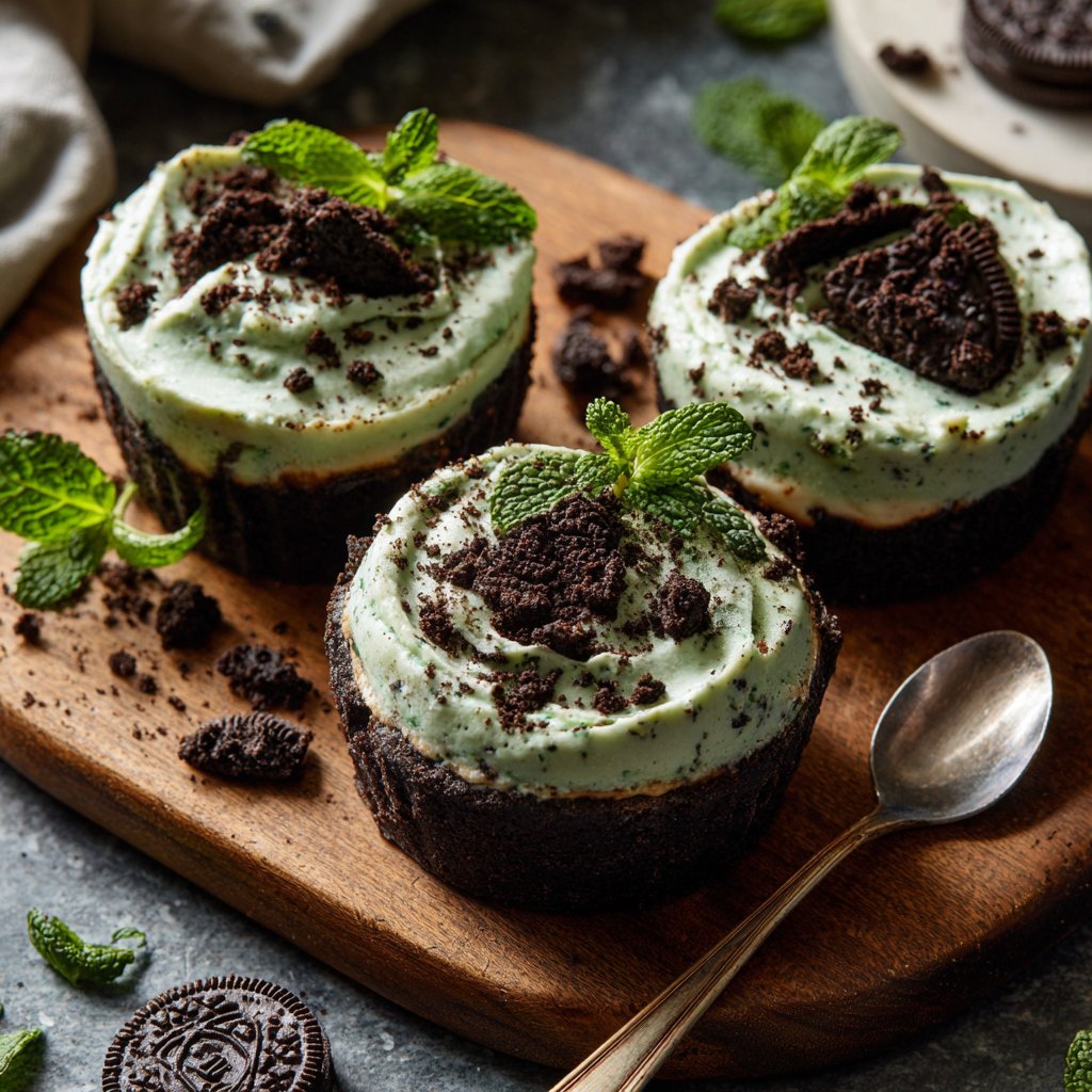 No-Bake Mint Oreo Cheesecake Cups