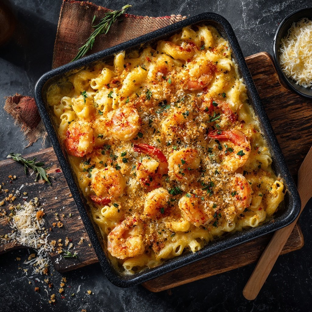 Oven-Baked Shrimp Pasta Bake