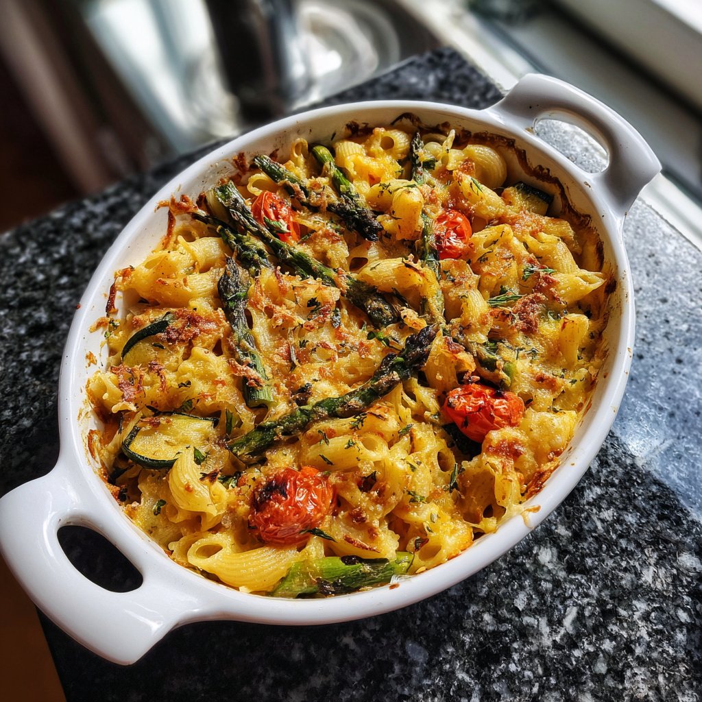 Vegan Spring Pasta Bake