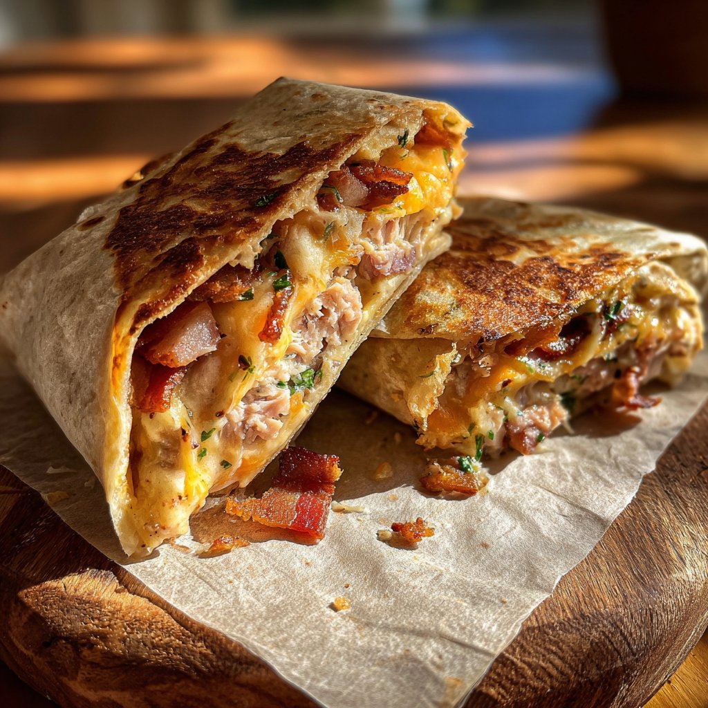 Bacon Tuna Melt Wrap