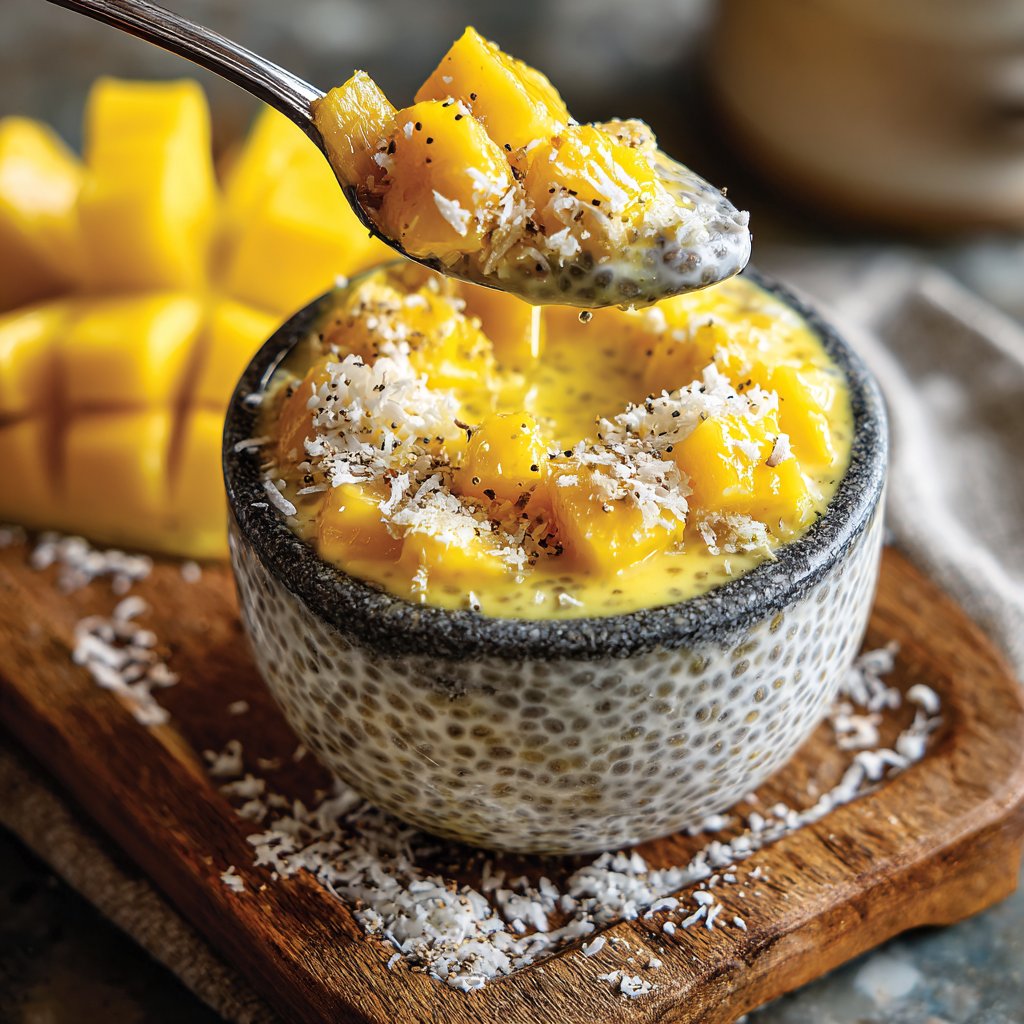 Mango Coconut Chia Pudding
