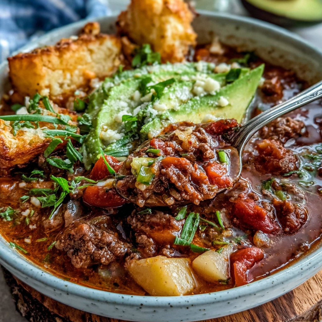 Beef Taco Soup Bowl